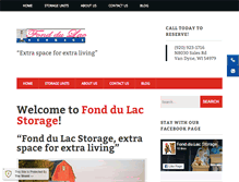 Tablet Screenshot of fonddulacstorage.com